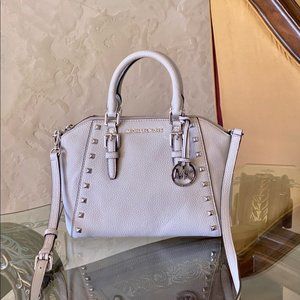 NWT Michael Kors studded md Ciara satchel cement